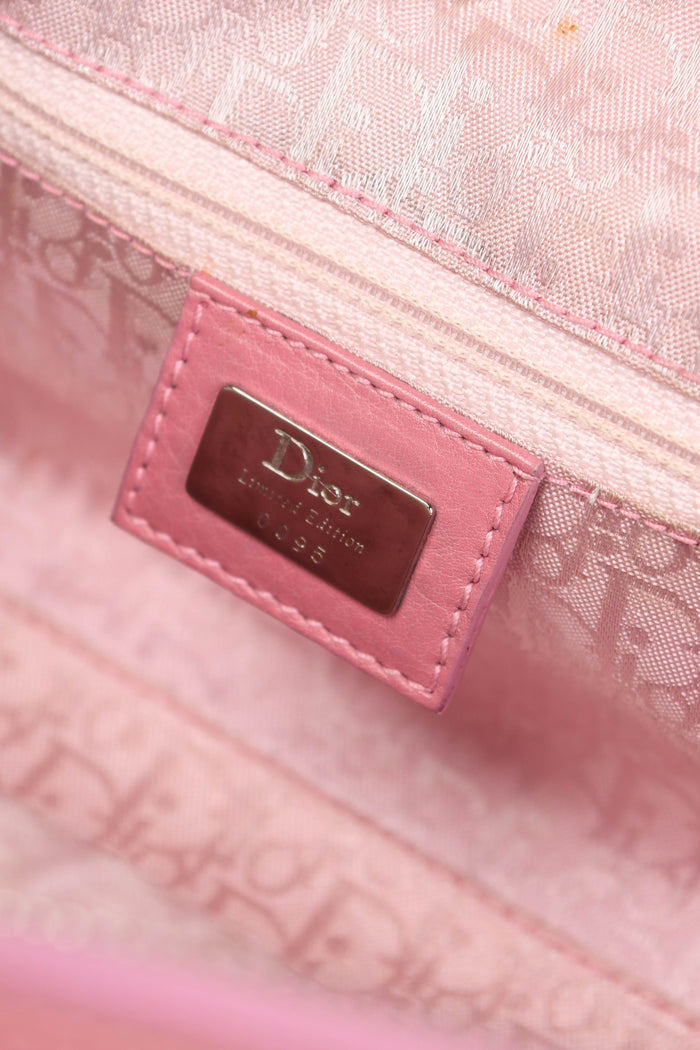 Limited Edition 2000s Christian Dior Pink Leather Butterfly Detective Bag