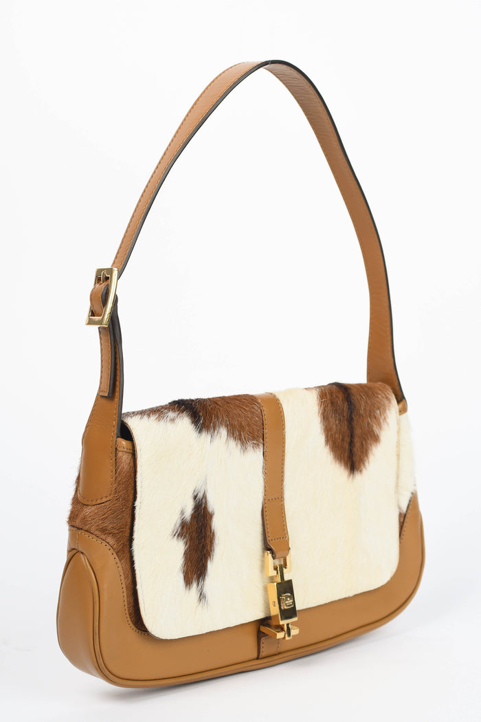 RARE Vintage Gucci Pony Hair Jackie Shoulder Bag