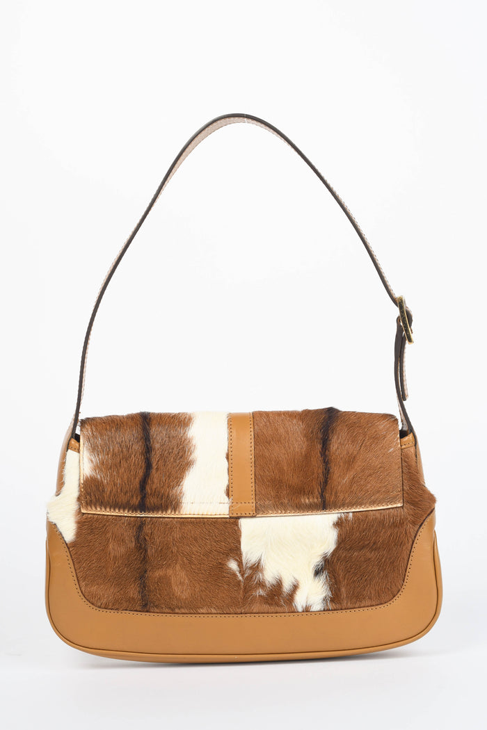 RARE Vintage Gucci Pony Hair Jackie Shoulder Bag