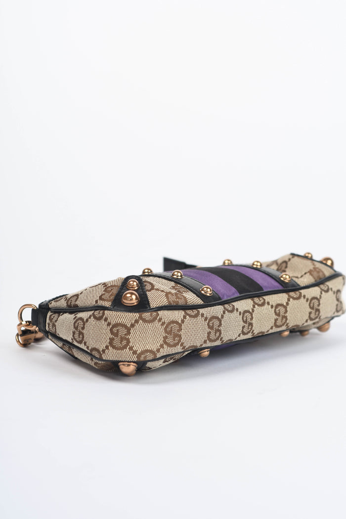 Vintage Gucci Tom Ford Mini GG Monogram Bamboo Shoulder Bag