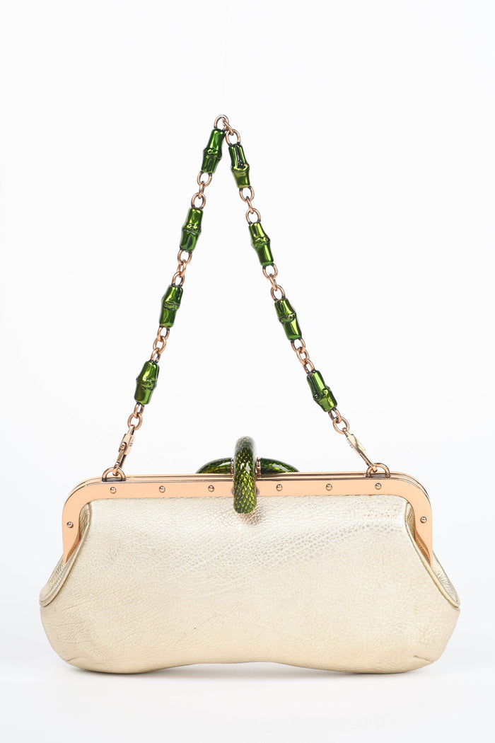 RARE Gucci Tom Ford Gold Leather Embellished Small Shoulder Bag