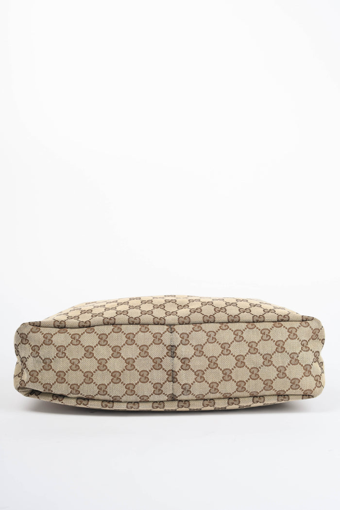 Vintage Gucci Monogram Horsebit Hobo Shoulder Bag