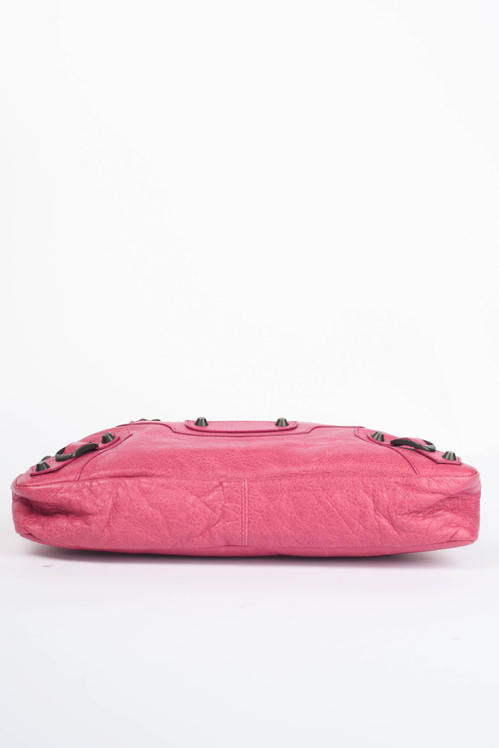 2010s Balenciaga Pink Leather First City Shoulder Bag