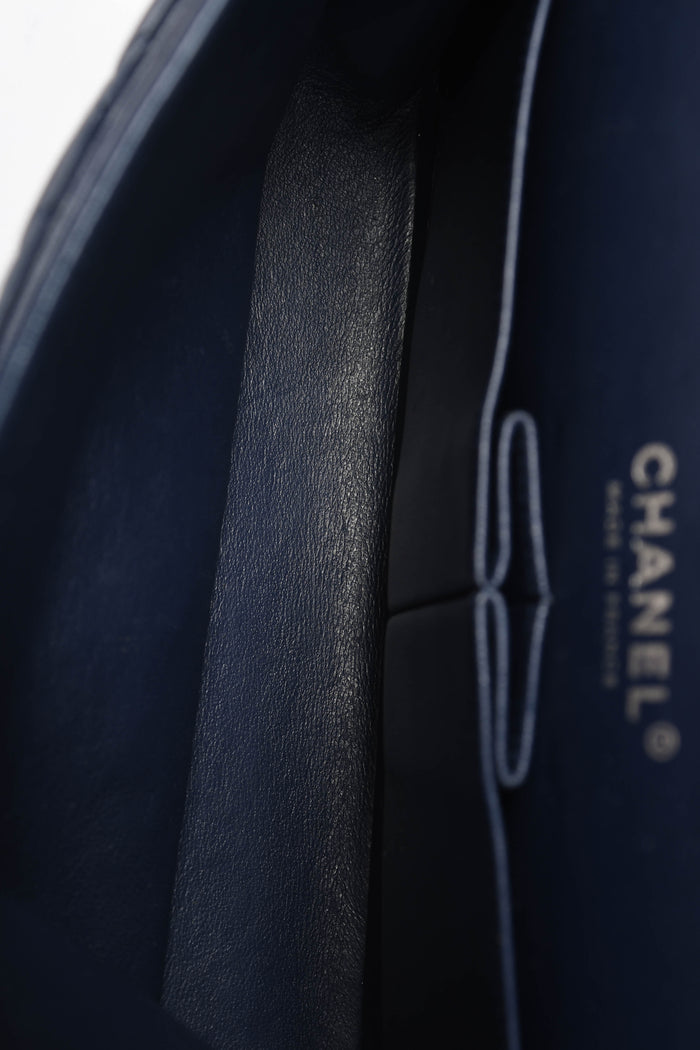 2016 Chanel Blue Tri-Colour Lambskin Leather Medium Flap Shoulder Bag