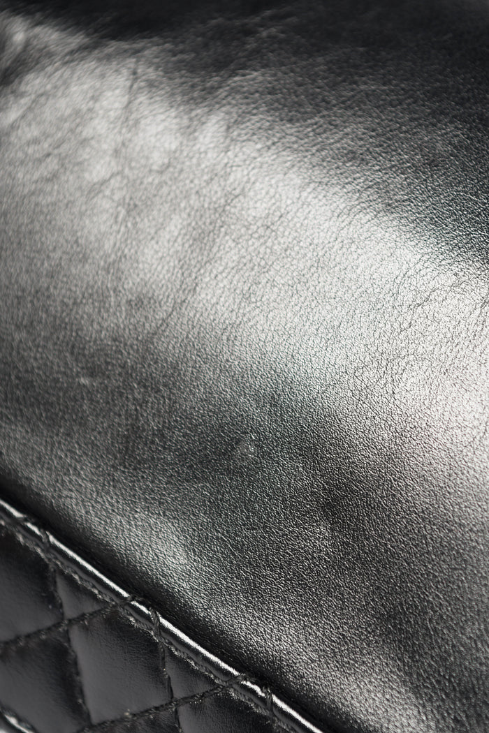 2010s Chanel Black Leather Enchained Medium Boy Bag