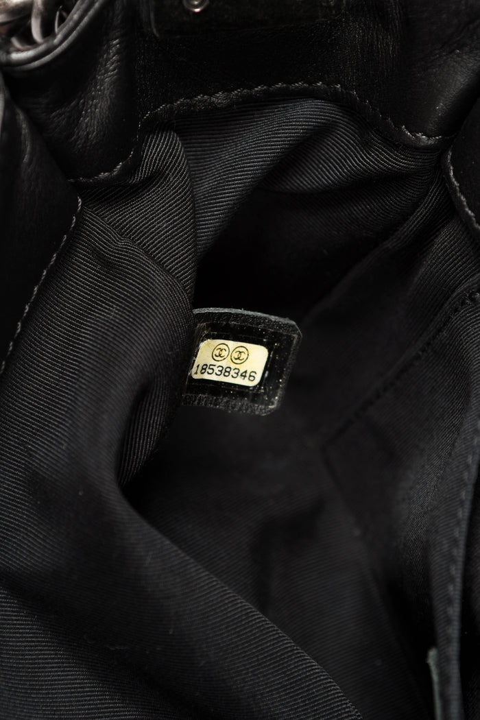 2010s Chanel Black Leather Enchained Medium Boy Bag