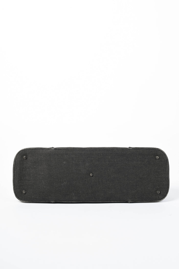 2000s Christian Dior 1947 Black Montaigne Top Handle Bag