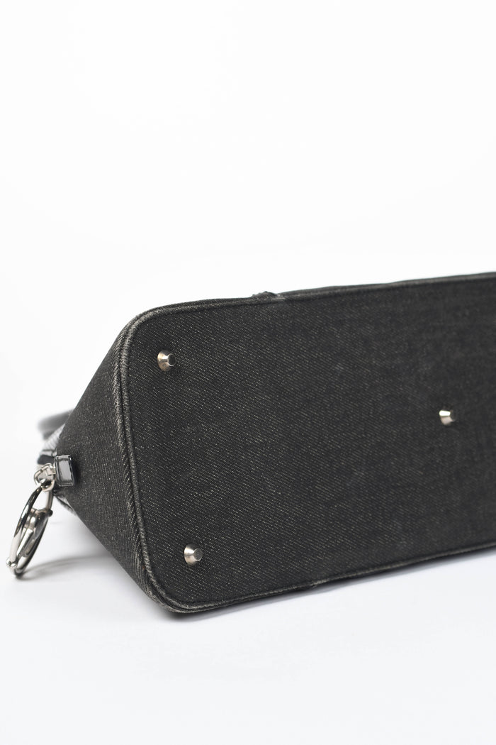 2000s Christian Dior 1947 Black Montaigne Top Handle Bag