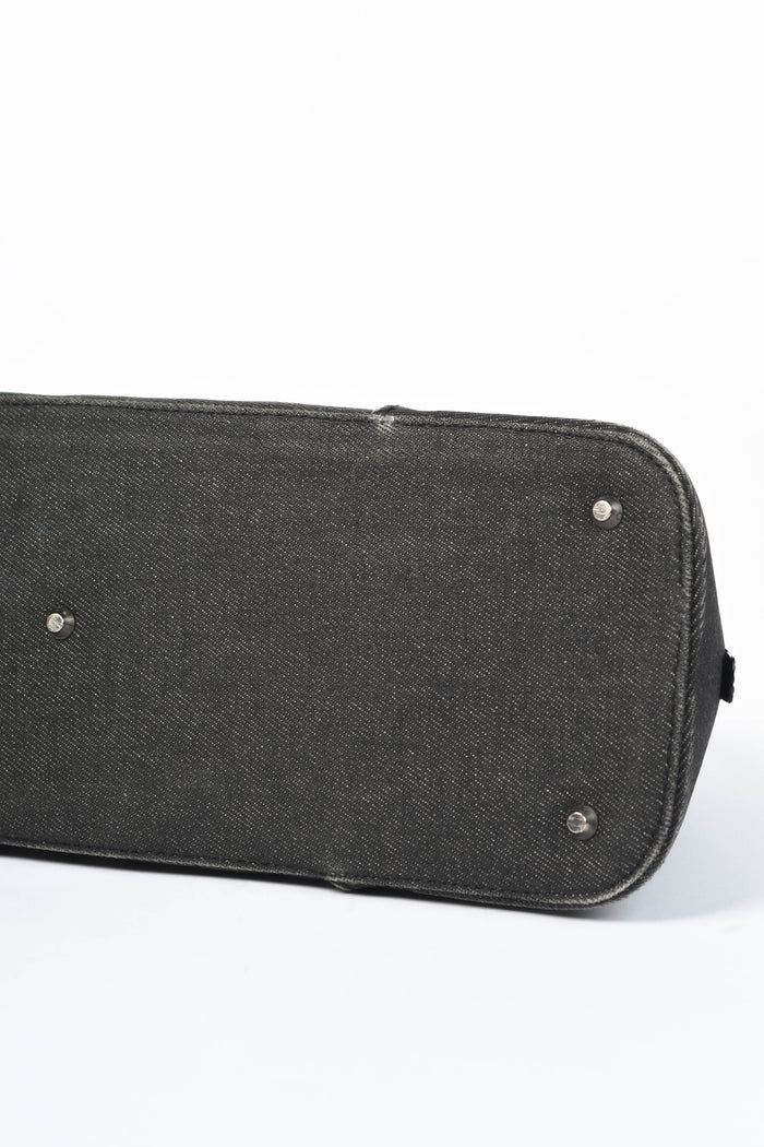 2000s Christian Dior 1947 Black Montaigne Top Handle Bag