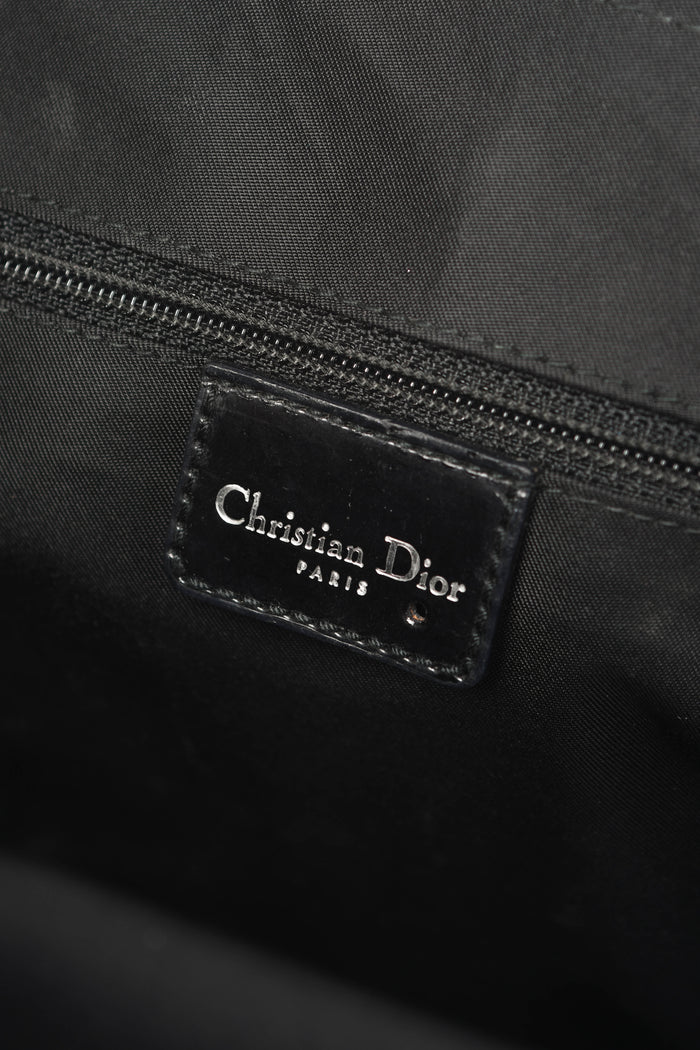 2000s Christian Dior 1947 Black Montaigne Top Handle Bag