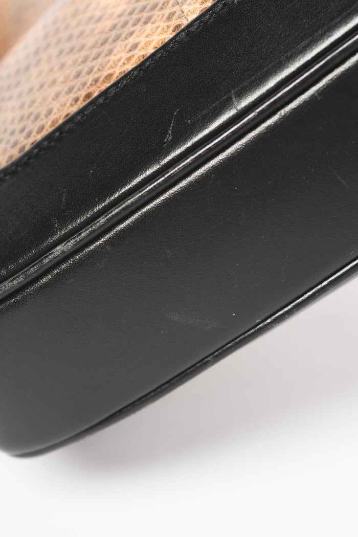 RARE Vintage Gucci Brown Snakeskin Jackie Shoulder Bag