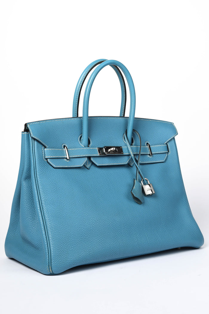 2005 Hermès Birkin 35cm in Blue Jean Togo Leather PHW