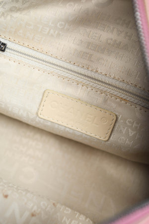2000s Chanel Pink Canvas Small Bowling Bag