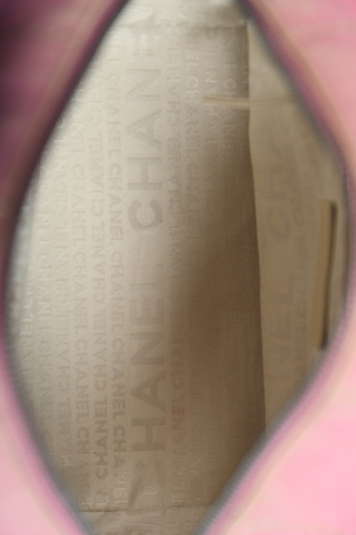 2000s Chanel Pink Canvas Small Bowling Bag