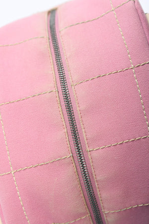 2000s Chanel Pink Canvas Small Bowling Bag