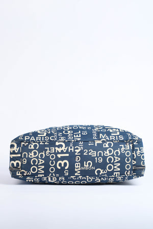 2000s Chanel Navy Canvas Travel Bag