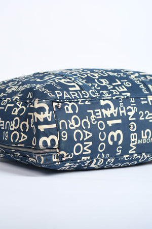 2000s Chanel Navy Canvas Travel Bag
