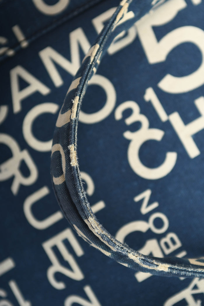 2000s Chanel Navy Canvas Travel Bag