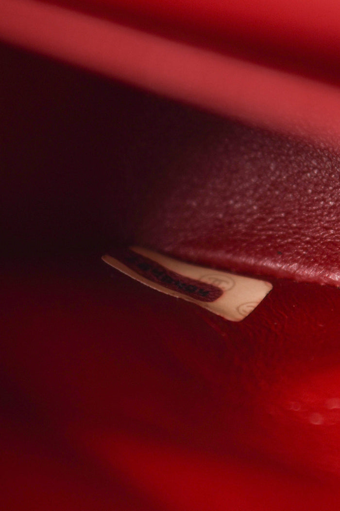 90s Chanel Red Jersey Small Double Flap Shoulder Bag 24k GHW