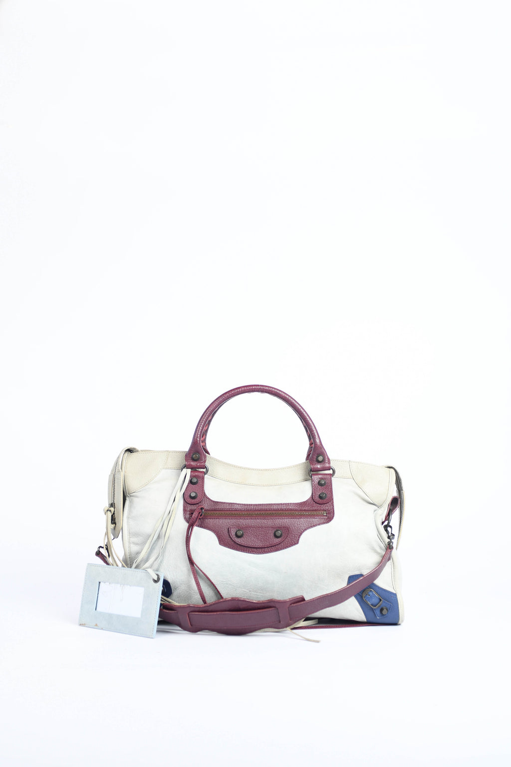 2010s Balenciaga Tri-Colour Leather City Bag