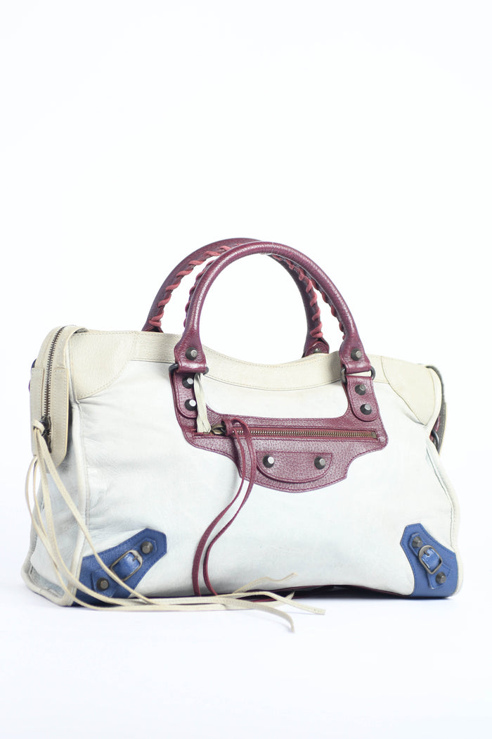 2010s Balenciaga Tri-Colour Leather City Bag