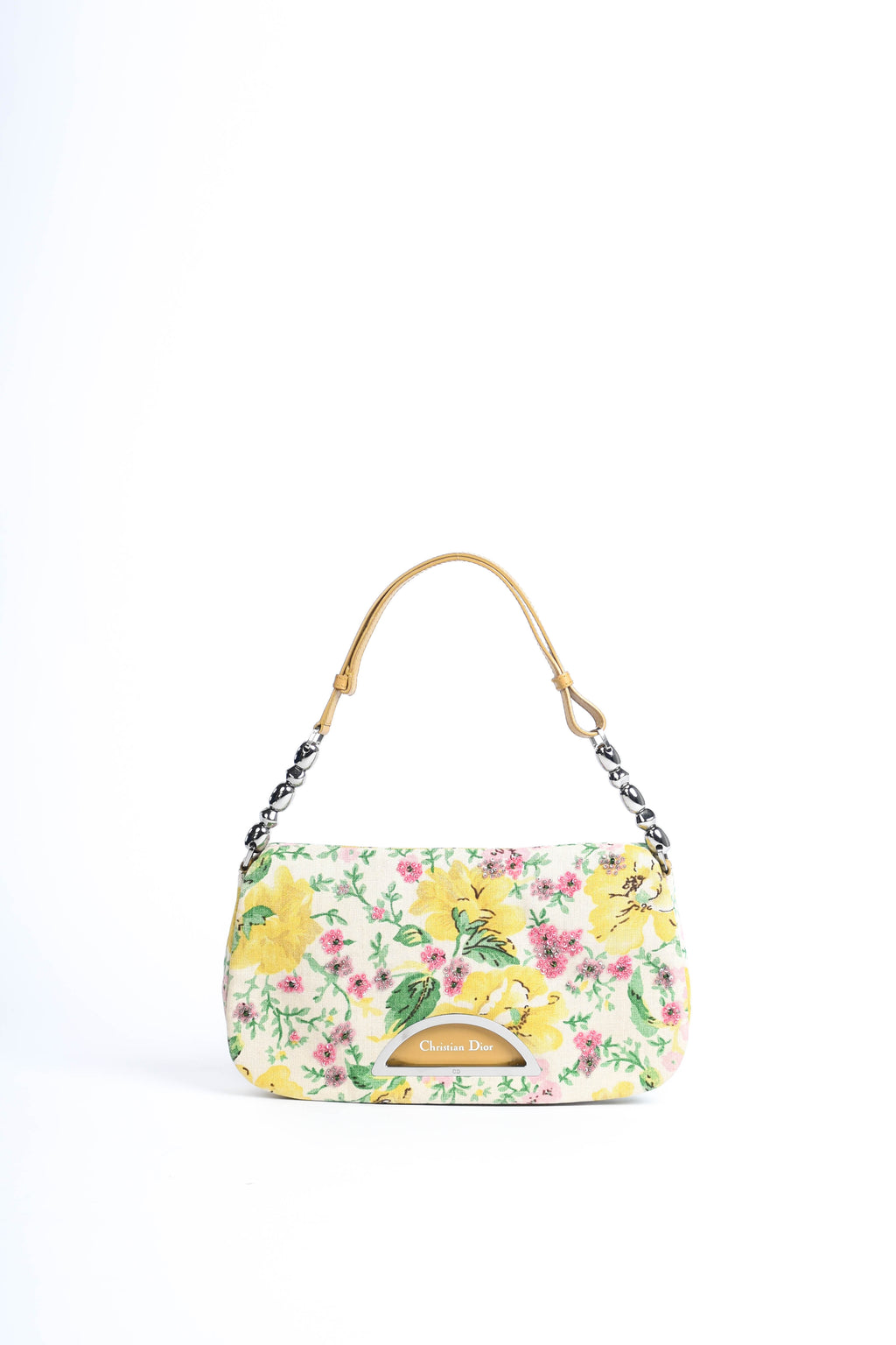 Limited Edition Christian Dior Floral Beaded Malice Shoulder Bag