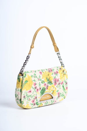 Limited Edition Christian Dior Floral Beaded Malice Shoulder Bag