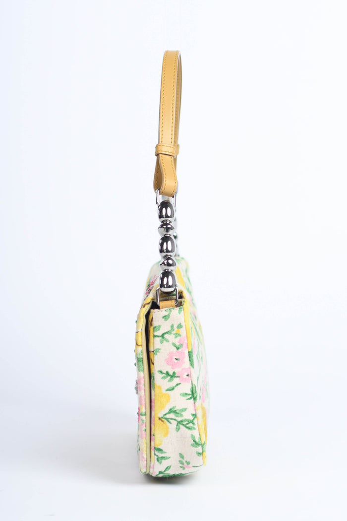 Limited Edition Christian Dior Floral Beaded Malice Shoulder Bag