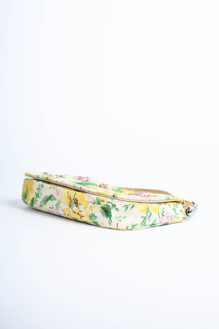 Limited Edition Christian Dior Floral Beaded Malice Shoulder Bag