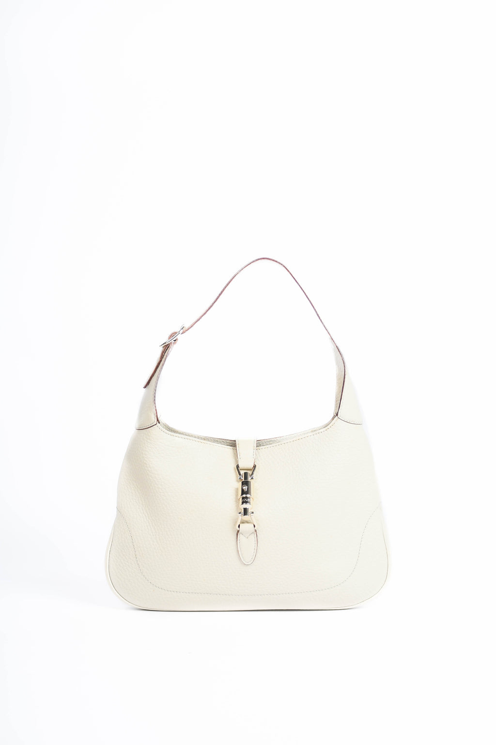 2000s Gucci Cream Grained Leather Jackie Bag