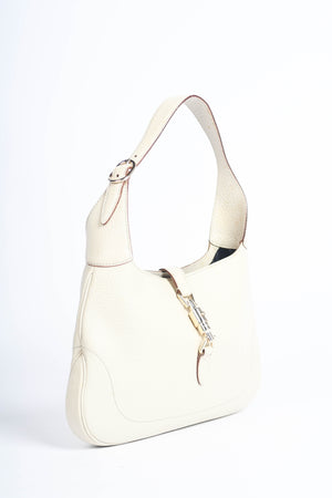 2000s Gucci Cream Grained Leather Jackie Bag