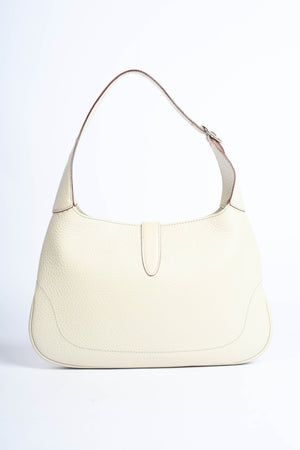 2000s Gucci Cream Grained Leather Jackie Bag