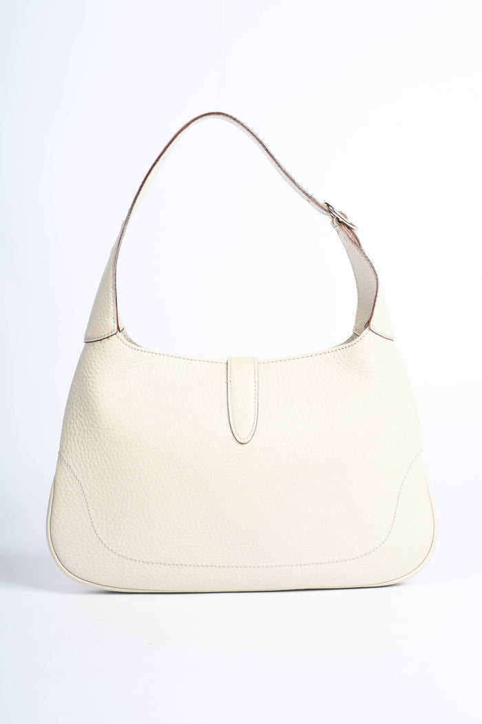 2000s Gucci Cream Grained Leather Jackie Bag