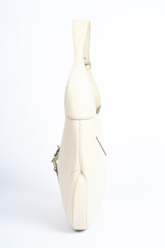 2000s Gucci Cream Grained Leather Jackie Bag