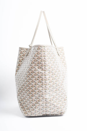 Goyard Taupe and Green Saint Louis GM Tote Bag