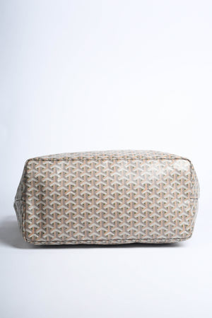 Goyard Taupe and Green Saint Louis GM Tote Bag
