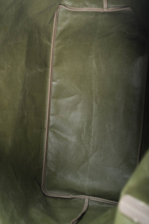 Goyard Taupe and Green Saint Louis GM Tote Bag