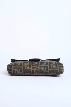 90s Fendi Zucca Baguette Monogram Shoulder Bag SHW