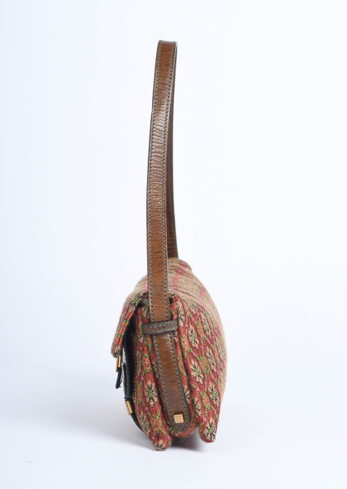 Vintage Fendi Brocade Shoulder Bag