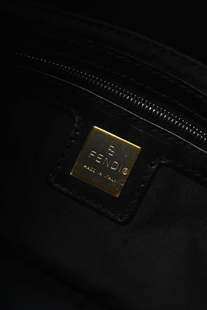 RARE Vintage Fendi Black Beaded Baguette Shoulder Bag
