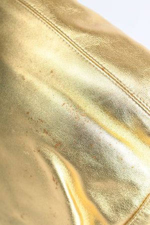 RARE Fendi Gold Leather Mamma Baguette Shoulder Bag