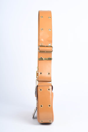 2000s Christian Dior Tan Leather Columbus Shoulder Bag