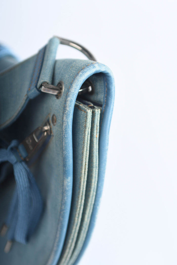 Vintage Christian Dior Galliano Denim Large Admit It Shoulder Bag