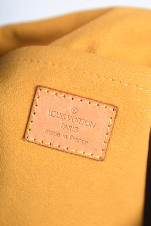 2000s Louis Vuitton Blue Denim Baggy PM Monogram Shoulder Bag