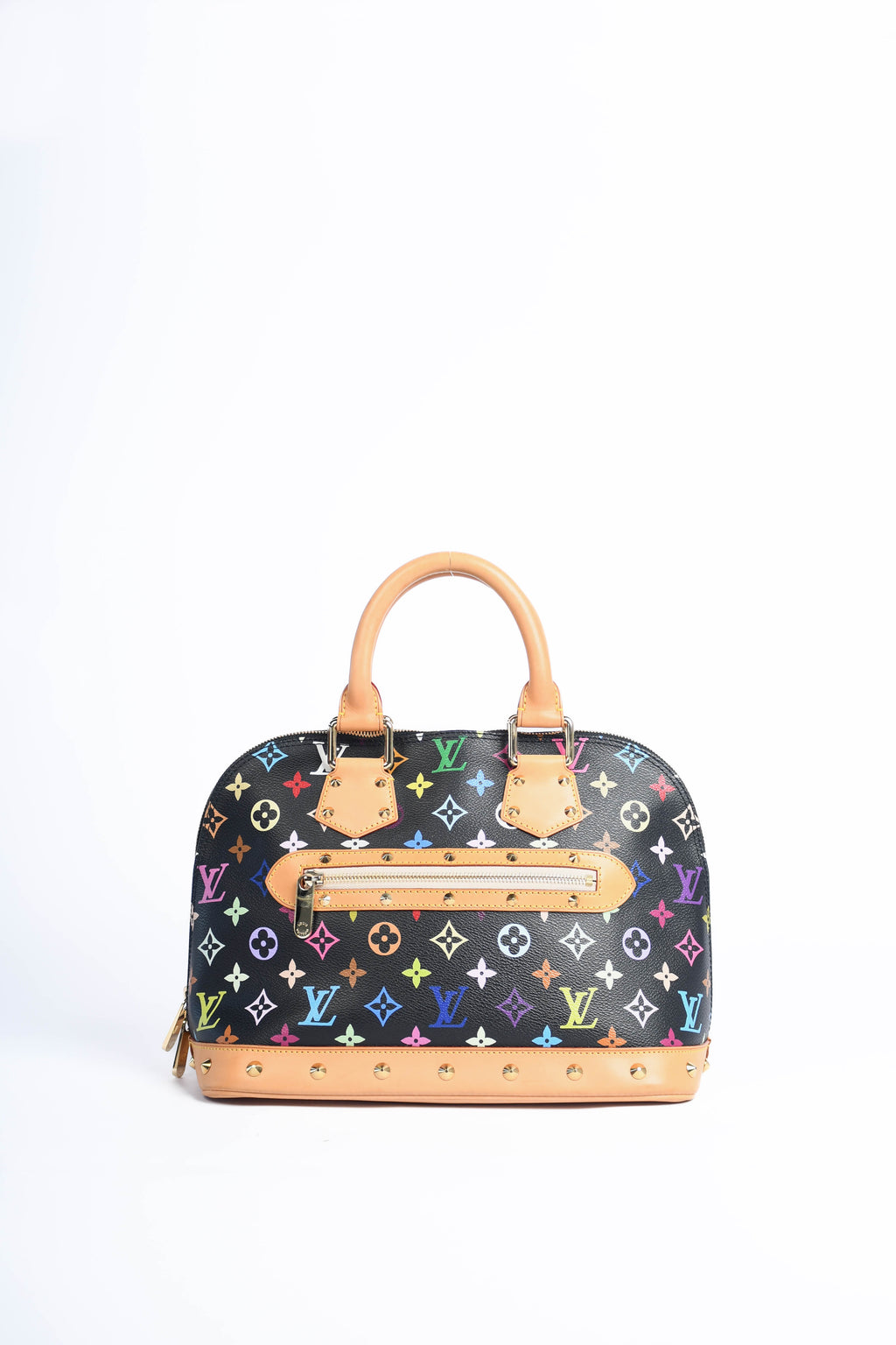 Vintage Louis Vuitton x Takashi Murakami Black Monogram Alma PM