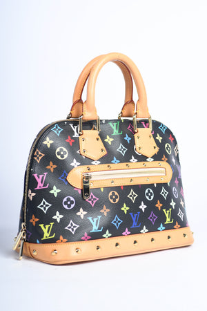 Vintage Louis Vuitton x Takashi Murakami Black Monogram Alma PM