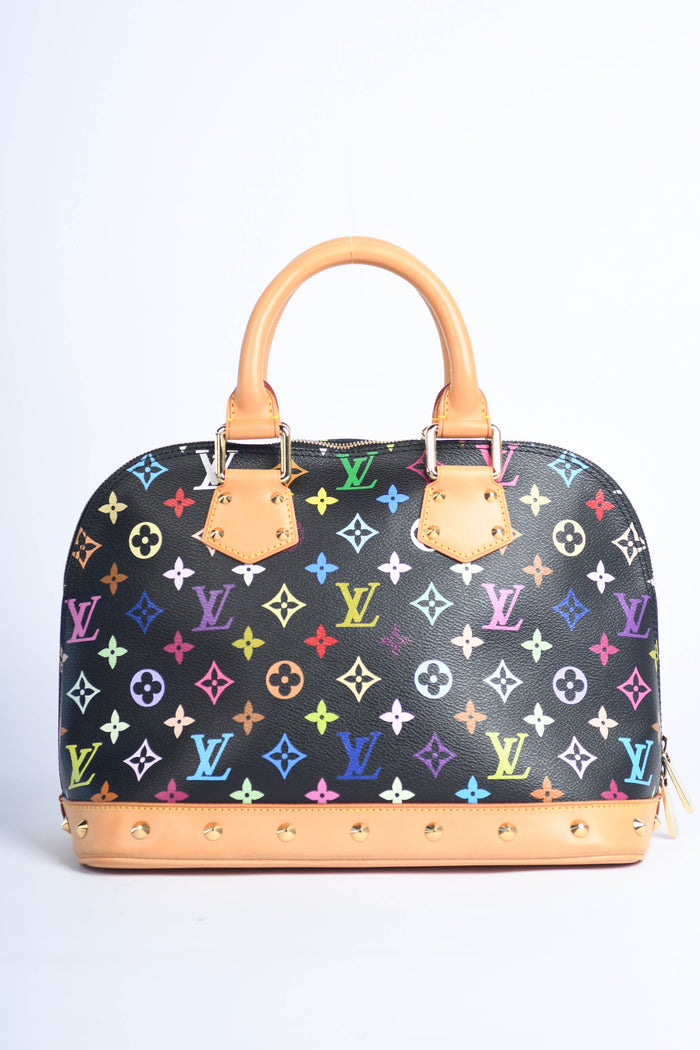 Vintage Louis Vuitton x Takashi Murakami Black Monogram Alma PM