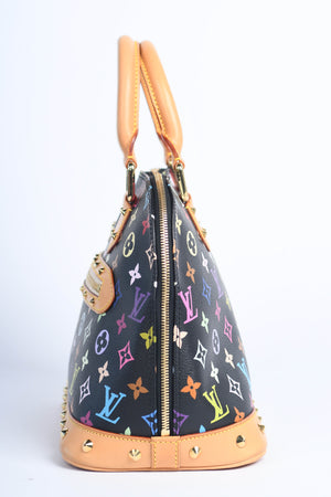Vintage Louis Vuitton x Takashi Murakami Black Monogram Alma PM