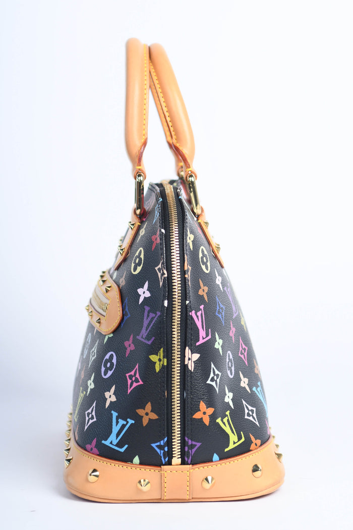 Vintage Louis Vuitton x Takashi Murakami Black Monogram Alma PM
