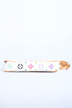 2000s Louis Vuitton x Takashi Murakami White Multicolour Pochette Accessoires